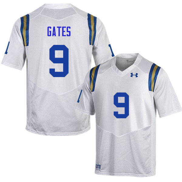 Men #9 Elijah Gates UCLA Bruins Under Armour College Football Jerseys Sale-White